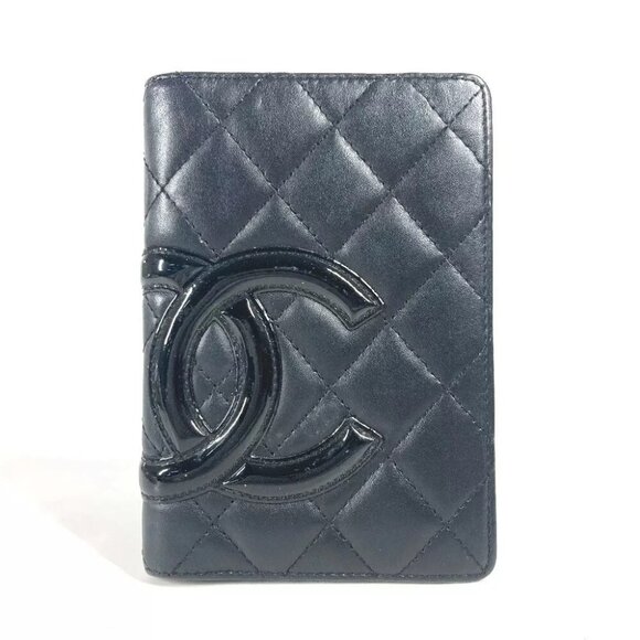 CHANEL Cambon Line CC CC Mark System Organizer Notebook cover Leather Black - Picture 1 of 14